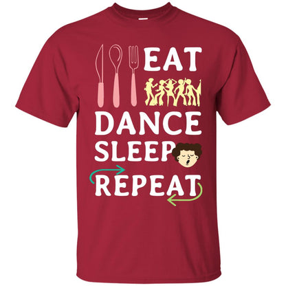 Eat Dance Sleep Repeat Dance Lover Shirt Cardinal