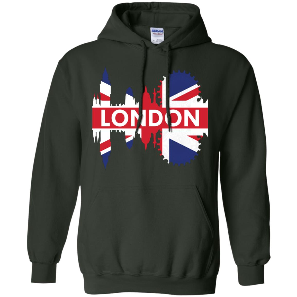 Flag Of United Kingdom London Gift Shirt For Britain Forest Green