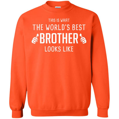 Brother T-shirt This Is What The Worlds Best Brother Looks Like Orange