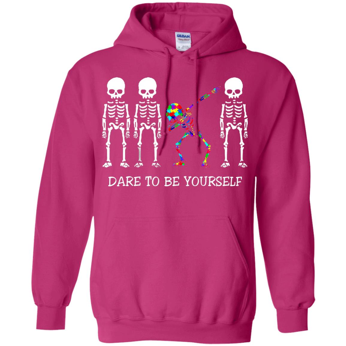Dare To Be Yourself Autism Awareness T-shirt Heliconia