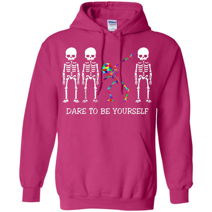 Dare To Be Yourself Autism Awareness T-shirt Heliconia