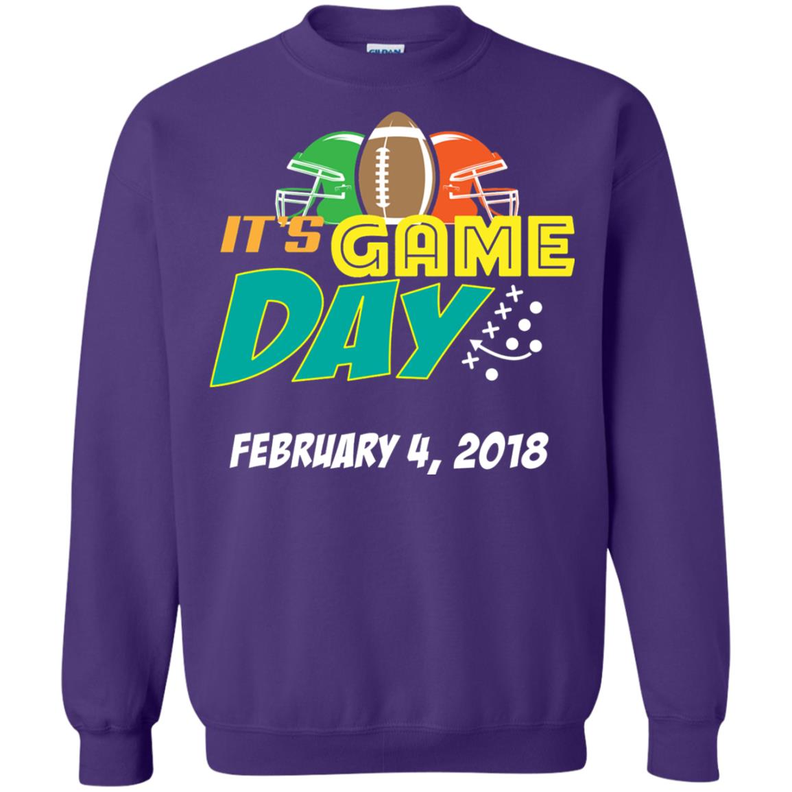 Football Lover T-shirt It_s Game Day February 4 2018 Purple
