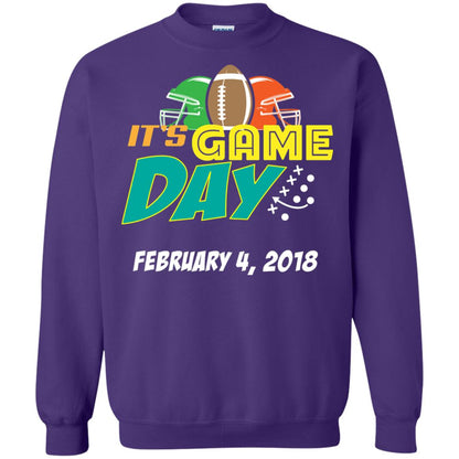 Football Lover T-shirt It_s Game Day February 4 2018 Purple