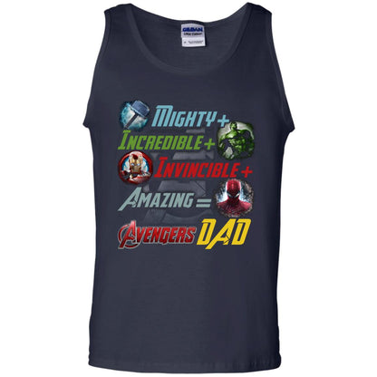 Mighty Incredible Invincible Amazing Dad Movie Fan T-shirt Navy