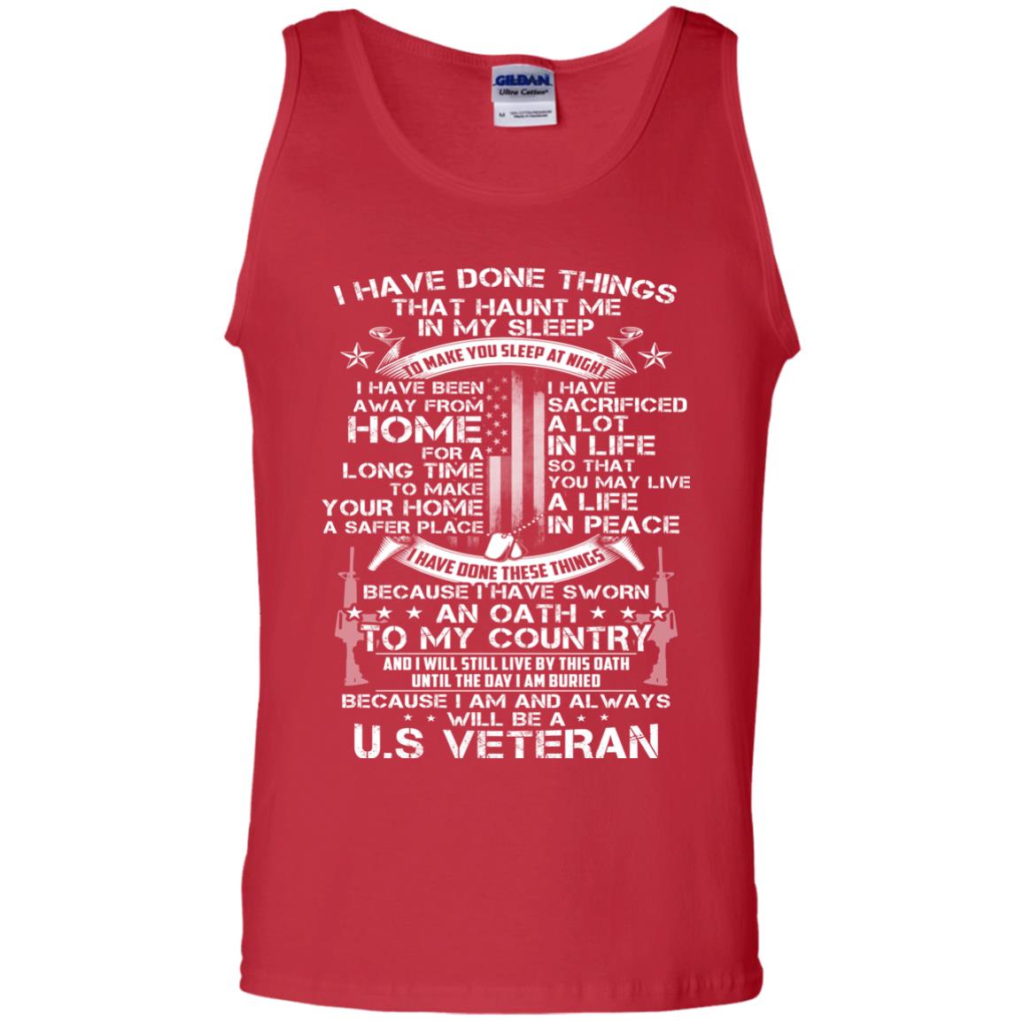 I Have Done Things That Haunt Me In My Sleep Us Veteran Shirt Red