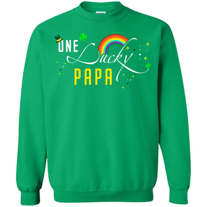 One Lucky Papa St. Patrick_s Day T-shirt Irish Green