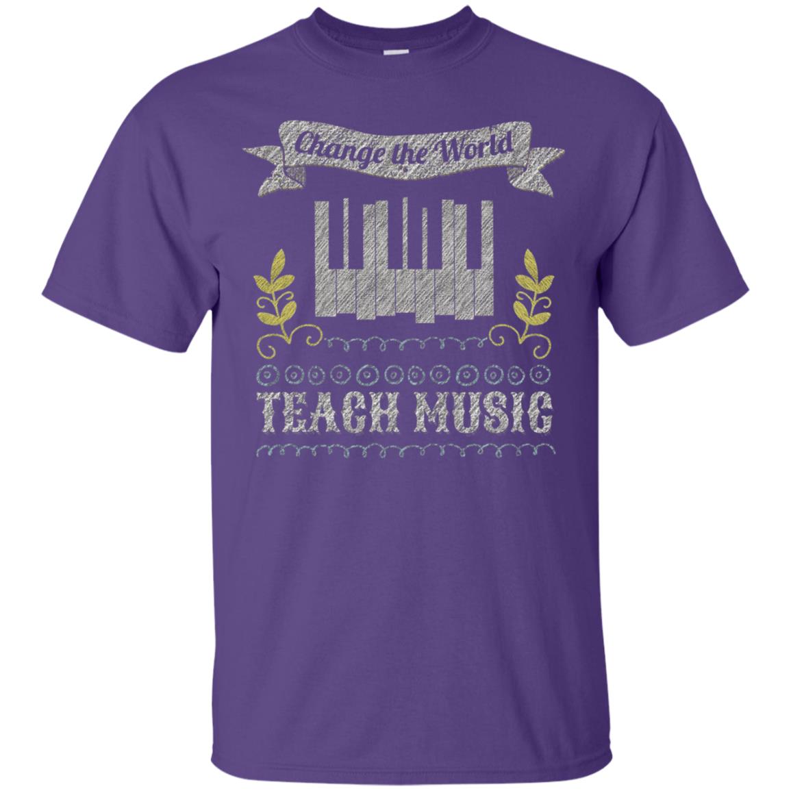 Piano Teacher Shirts Change World Teach Music Purple