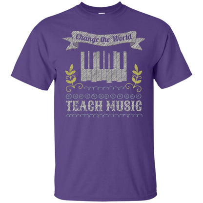 Piano Teacher Shirts Change World Teach Music Purple