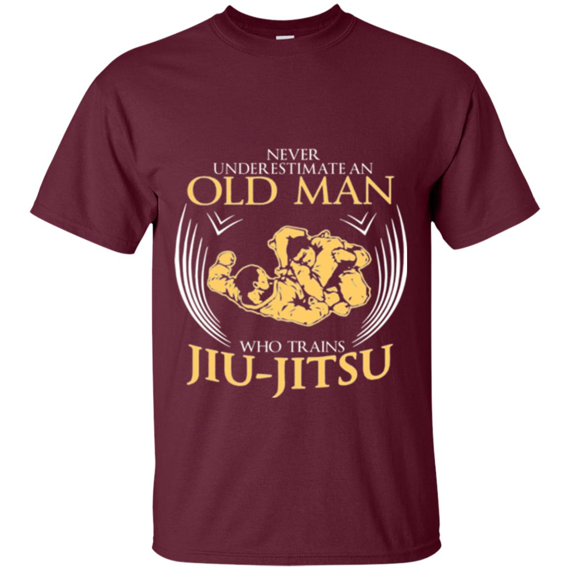 Old Man Who Trains Jiu Jitsu Jiu Jitsu T-shirt Maroon