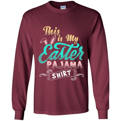 Easter T-shirt This Is Easter Pajama Shirt Maroon