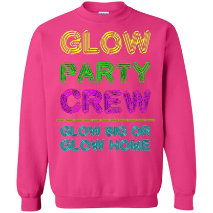 Funny Party T-shirt Glow Party Crew Heliconia