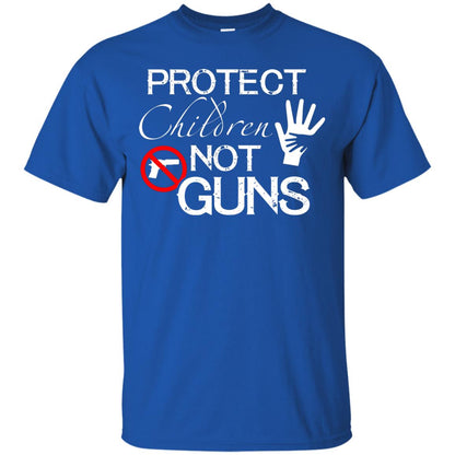 Anti Gun T-shirt Protect Children Not Gun Royal
