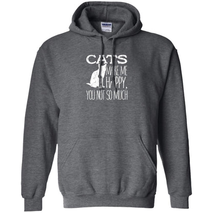 Cat Lover T-shirt Cats Make Me Happy You Not So Much Dark Heather