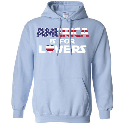 America Is For Lovers Flag Of United States Shirt Light Blue