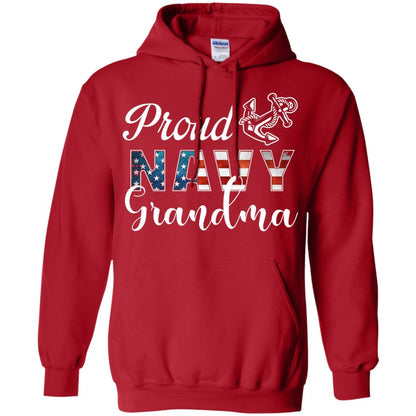 Proud Navy Grandma Military Mama Shirt Red