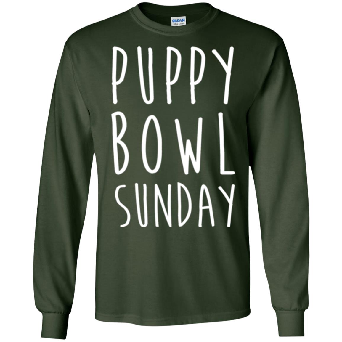 Football Dog Lover T-shirt Puppy Bowl Sunday T-shirt Forest Green