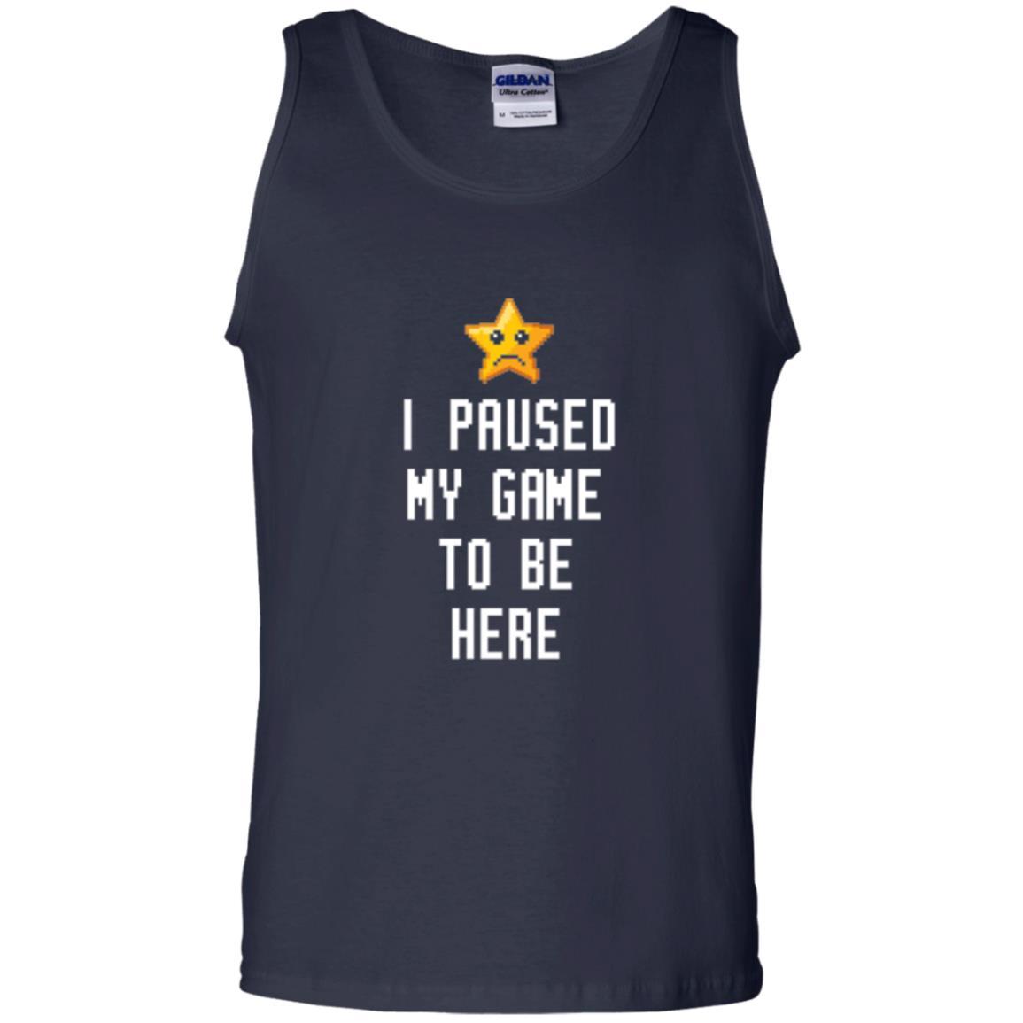 Gamer T-shirt I Paused My Game To Be Here Navy