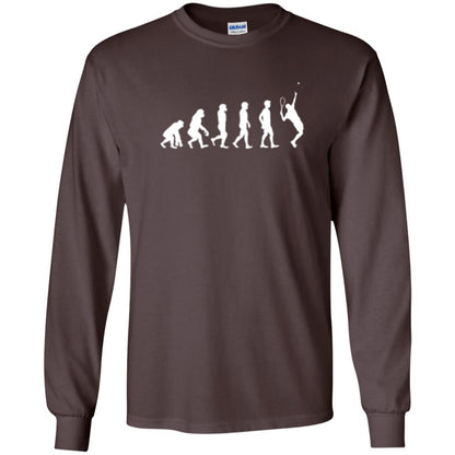 Evolution Of Tennis Player T-shirt Dark Chocolate