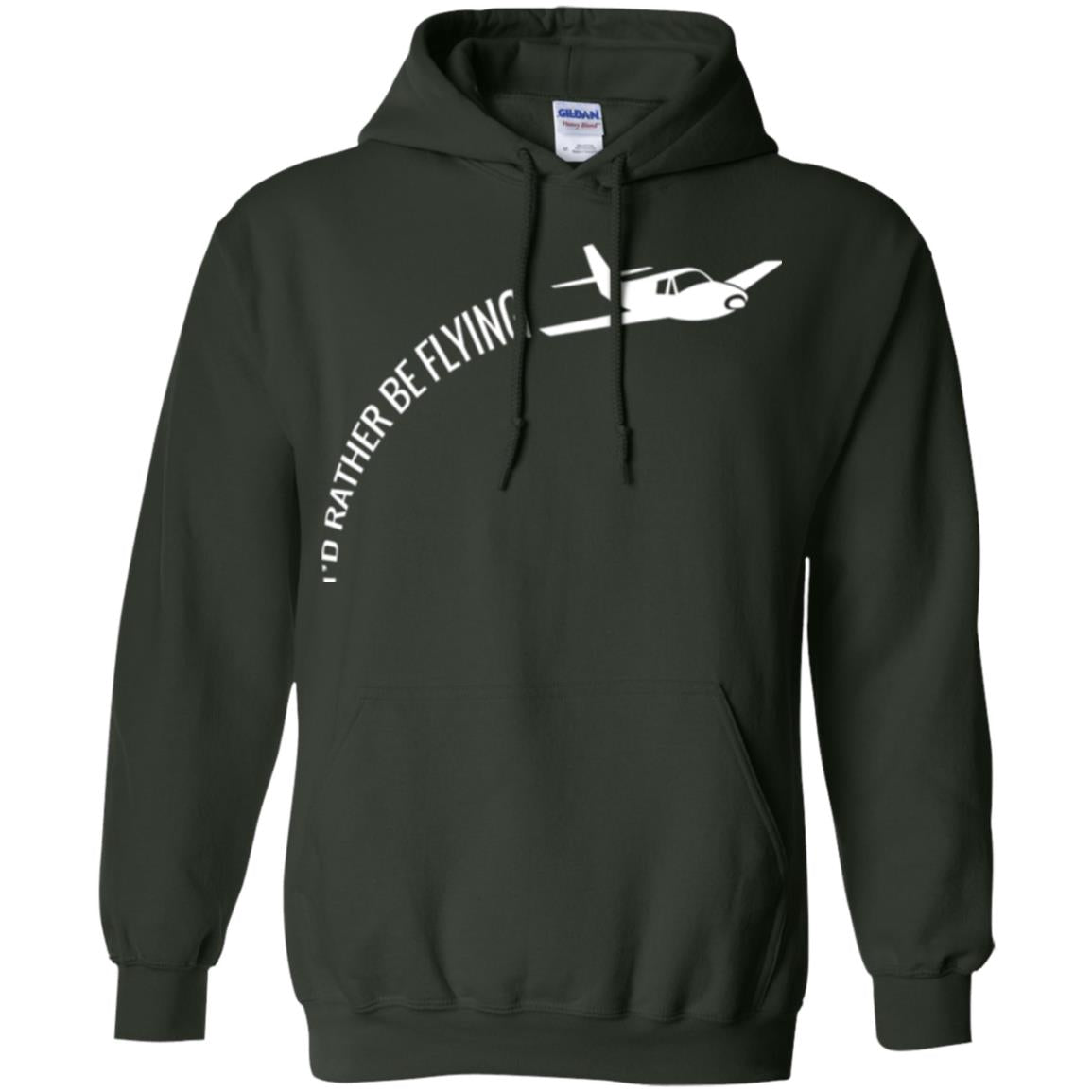 Airplane Pilot T-shirt I_d Rather Be Flying Forest Green