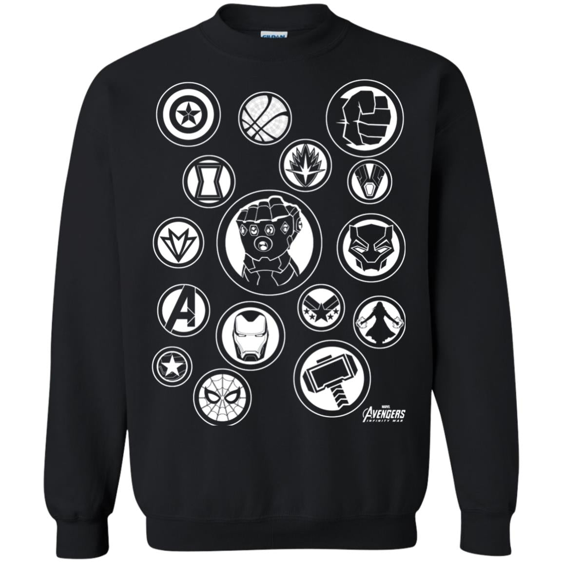 Infinity War Tonal Hero Icon Movie T-shirt Black