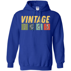 Vintage 1965 53th Birthday Gift Shirt For Mens Or WomensG185 Gildan Pullover Hoodie 8 oz.