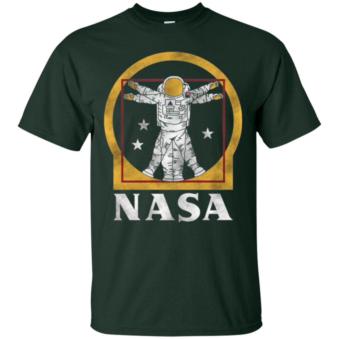 Nasa Vitruvian Astronaut Graphic T-shirt Forest Green