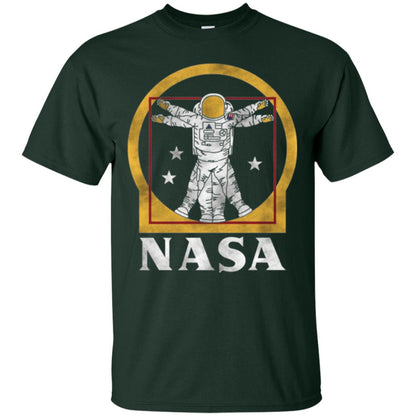 Nasa Vitruvian Astronaut Graphic T-shirt Forest Green