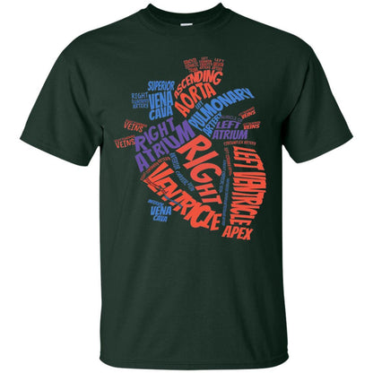 Anatomical Heart T-shirt Forest Green