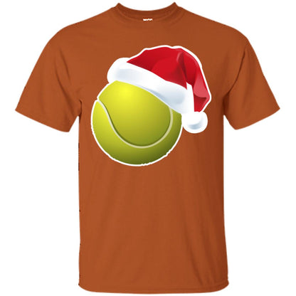 Tennis With Santa Claus Hat X-mas Shirt For Tennis Lovers Texas Orange