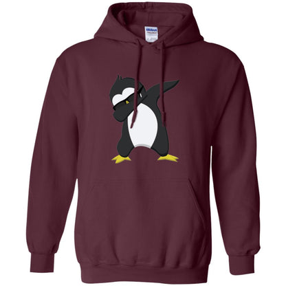 Chirstmas T-shirt Dabbing Penguin Maroon