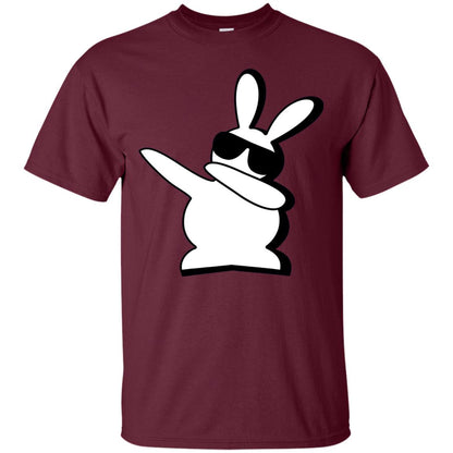 Dabbing Hip Hop Bunny Easter Dab Rabbit Dance T-shirt Maroon