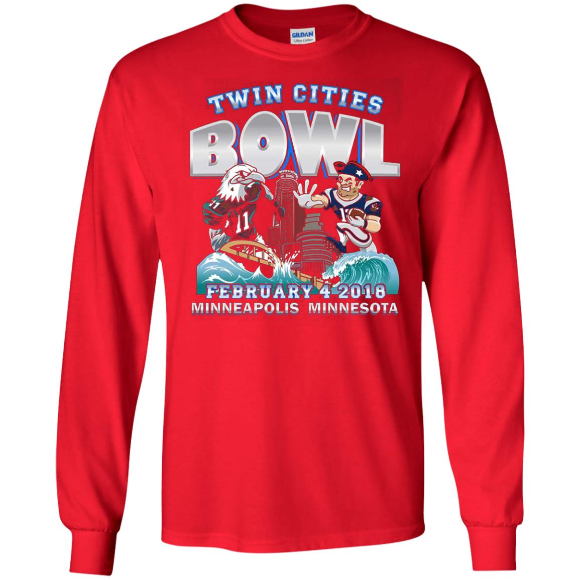 Football Lover T-shirt Twin Cities Bowl Red