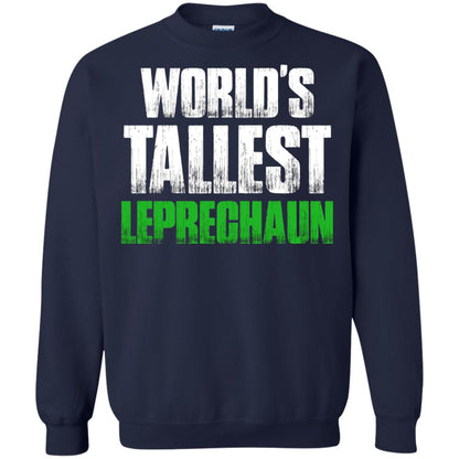St. Patrick_s Day T-shirt World_s Tallest Leprechaun Navy