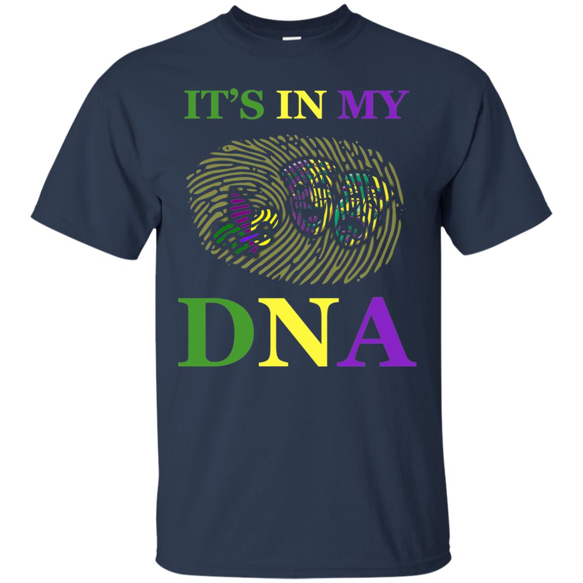 Mardi Gras T-shirt It's In My Dna Navy