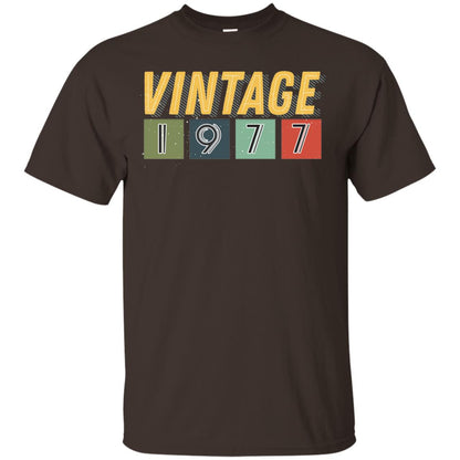 Vintage 1977 41th Birthday Gift Shirt For Mens Or Womens Dark Chocolate