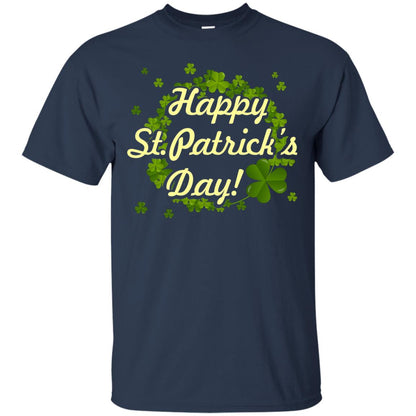 Happy St.patricks Day Shamrocks T-shirt Navy