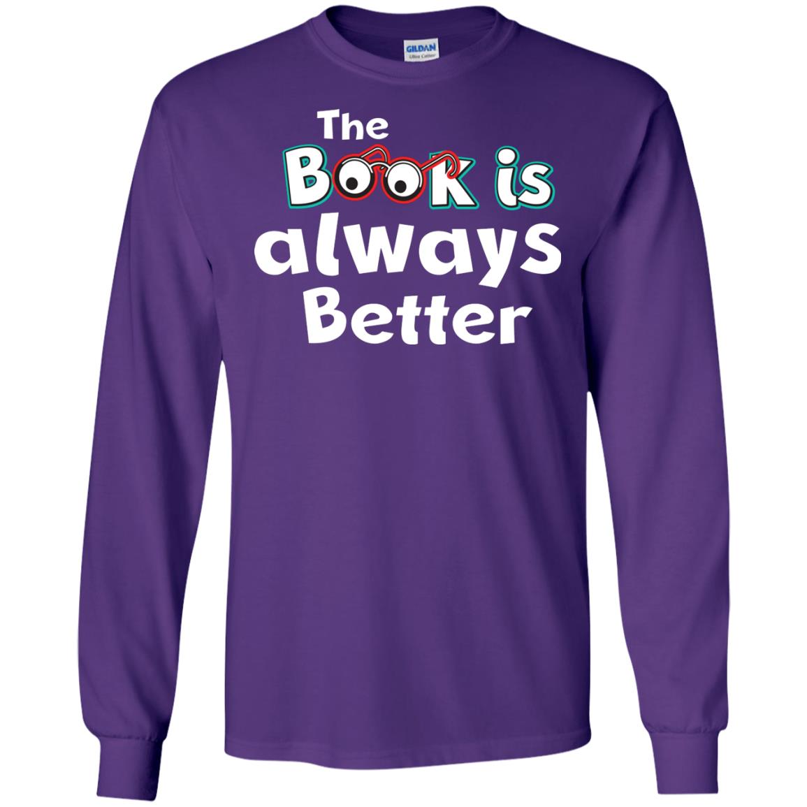 Book Lover T-shirt The Book Is Always Better Purple
