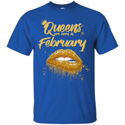 Black Women T-shirt Queens Are Born In February Birthday Royal