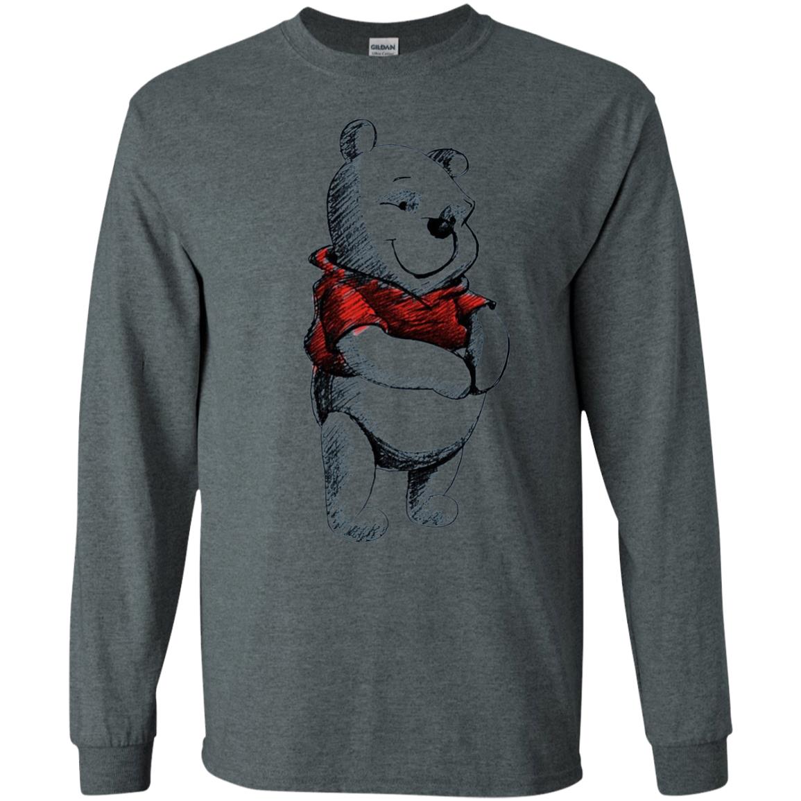 Sketch Of Winnie The Pooh Movie Lover T-shirt Dark Heather