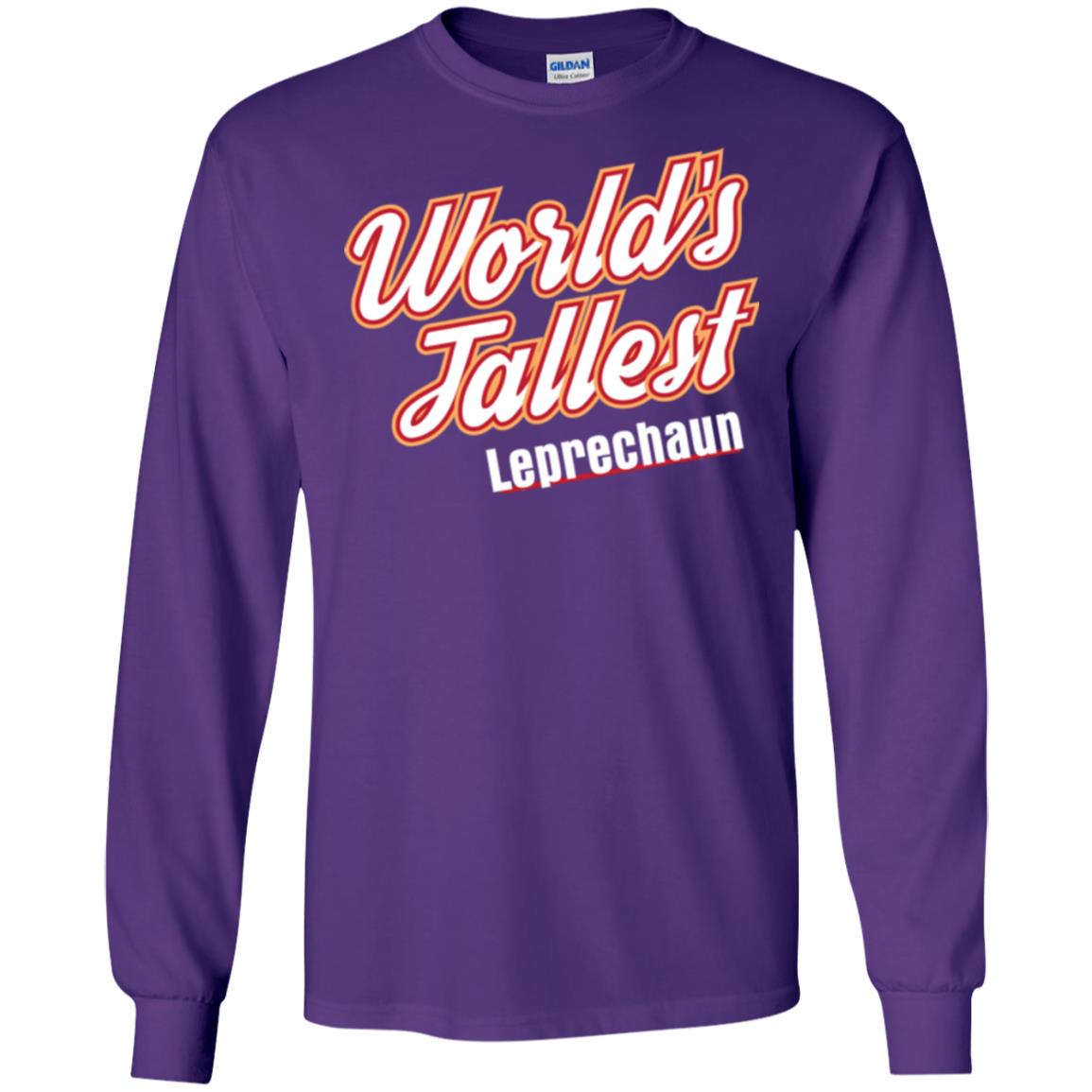 St. Patrick's Day T-shirt World's Tallest Leprechaun Purple