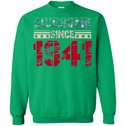 Awesome Since Legends Born In 1941 77 Years Old Birthday Shirt For Dad Or Papa Irish Green
