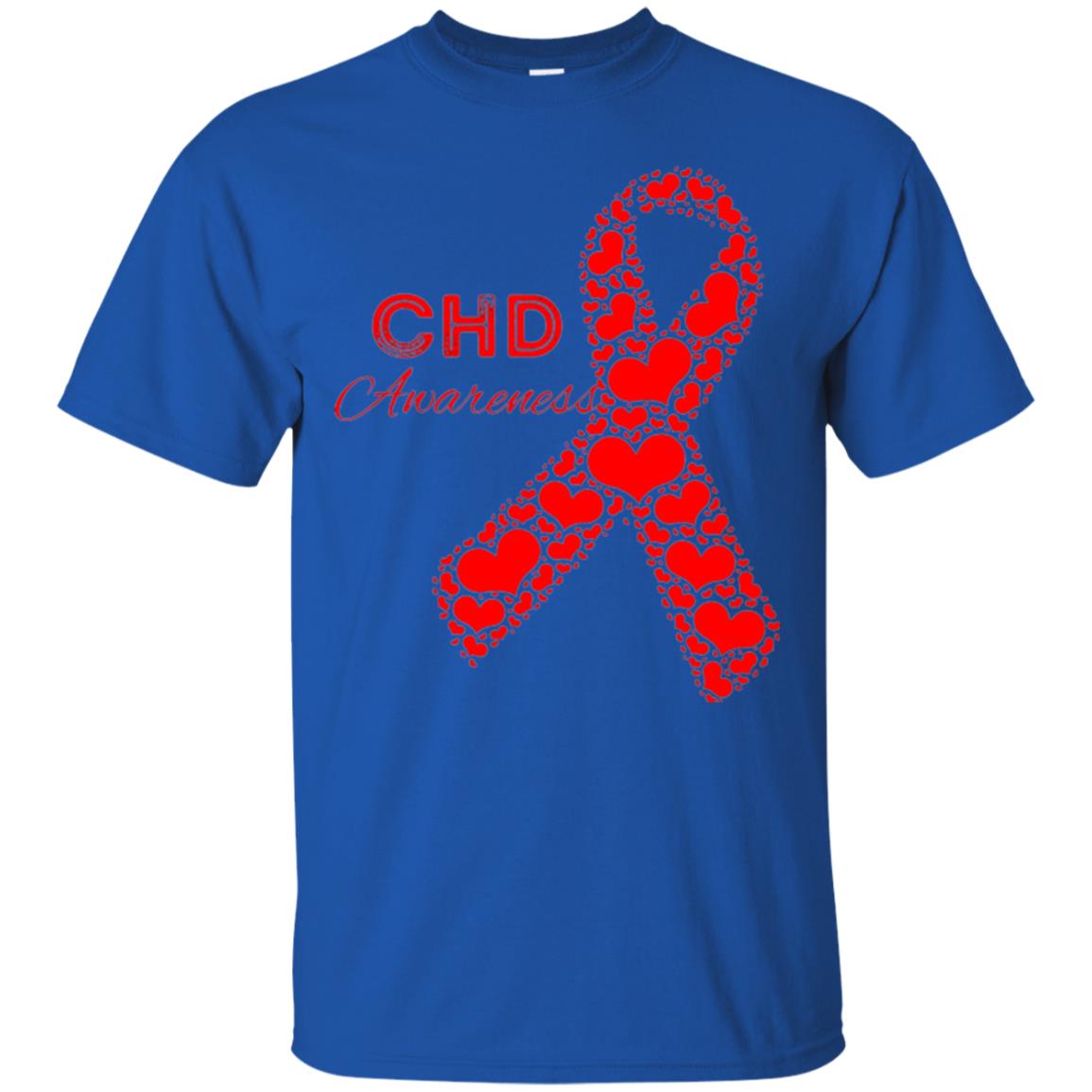 Chd Congenital Heart Defect Awareness T-shirt National Wear Red Royal