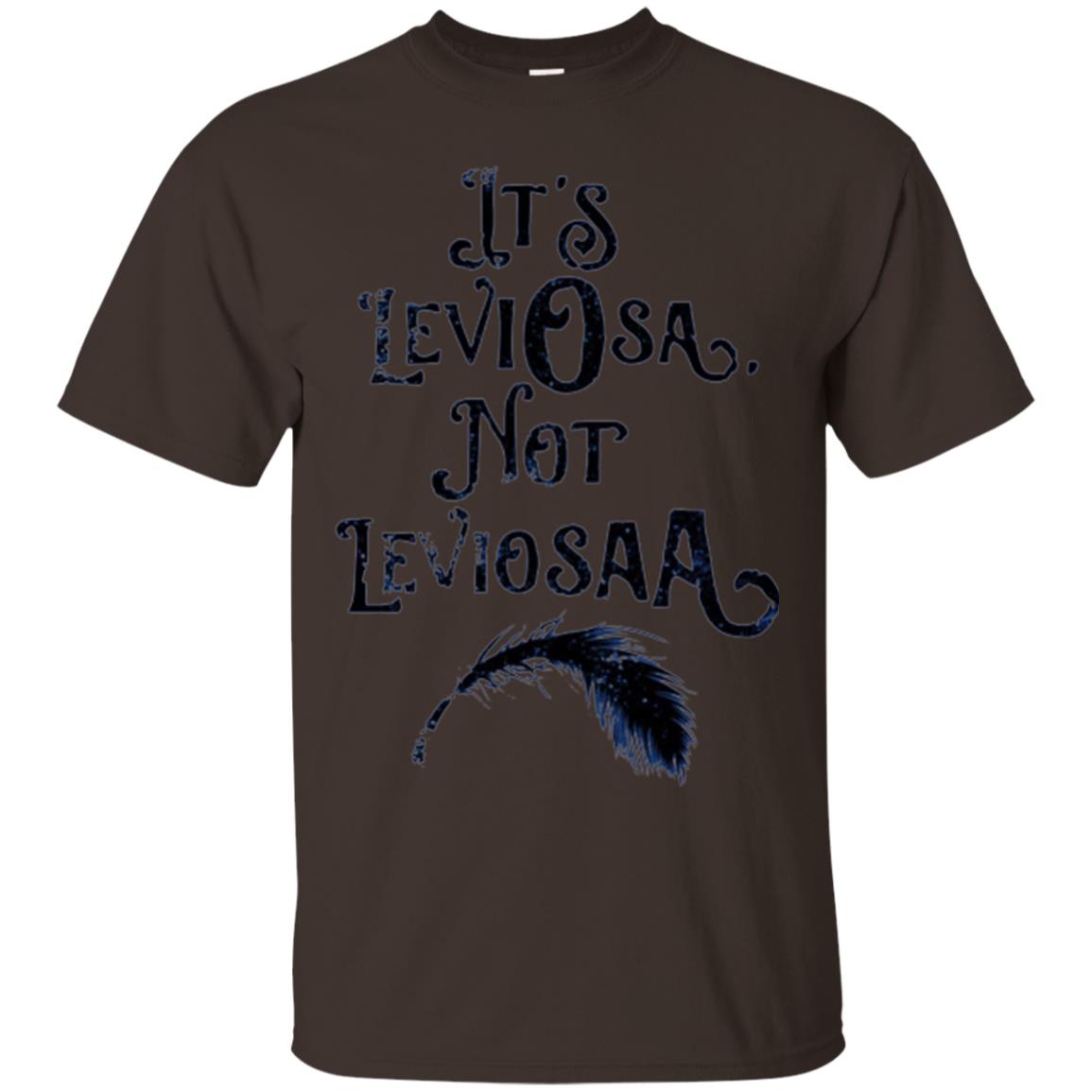 Feather Dirty Black T-shirt It_s Leviosa Not Leviosaa Dark Chocolate