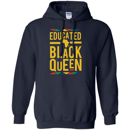 African Dna Pride T-shirt Dashiki Educated Black Queen Navy