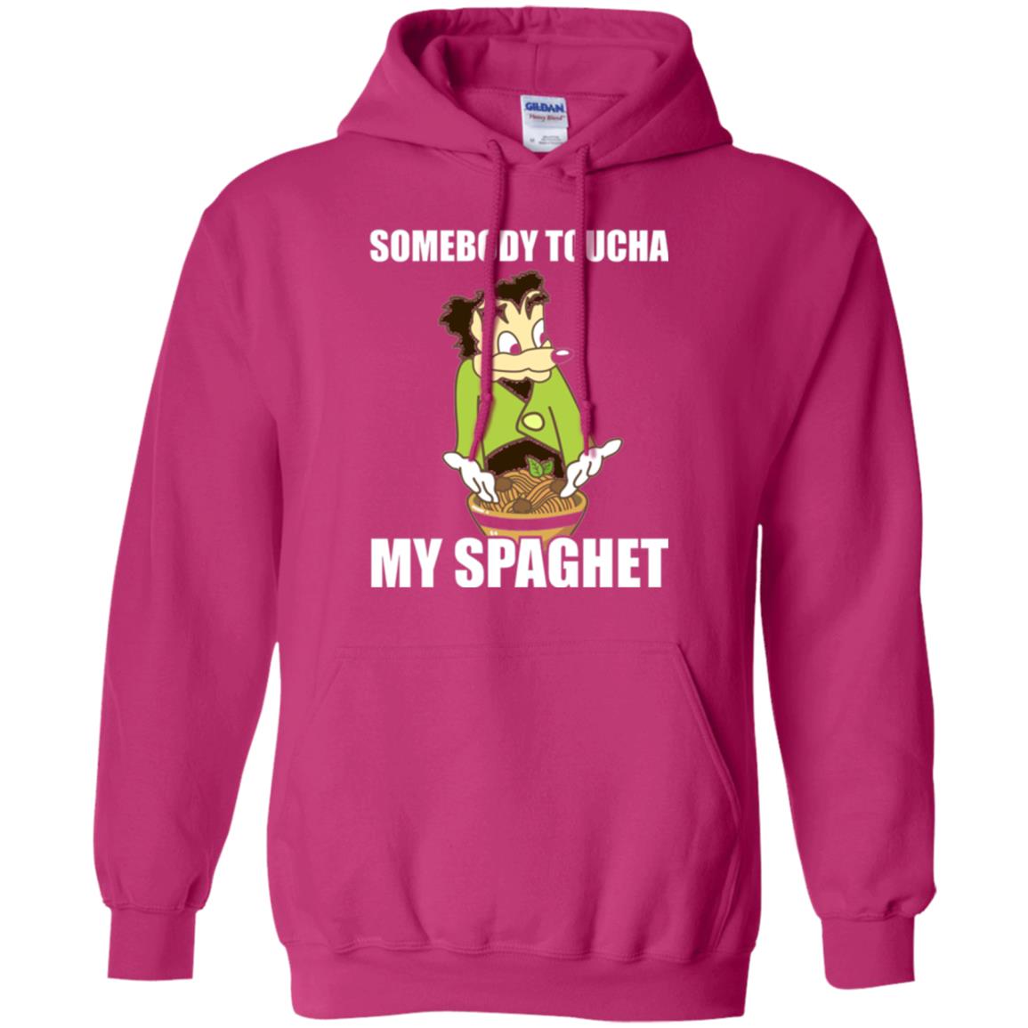 Somebody Toucha My Spaghet T-shirt Heliconia