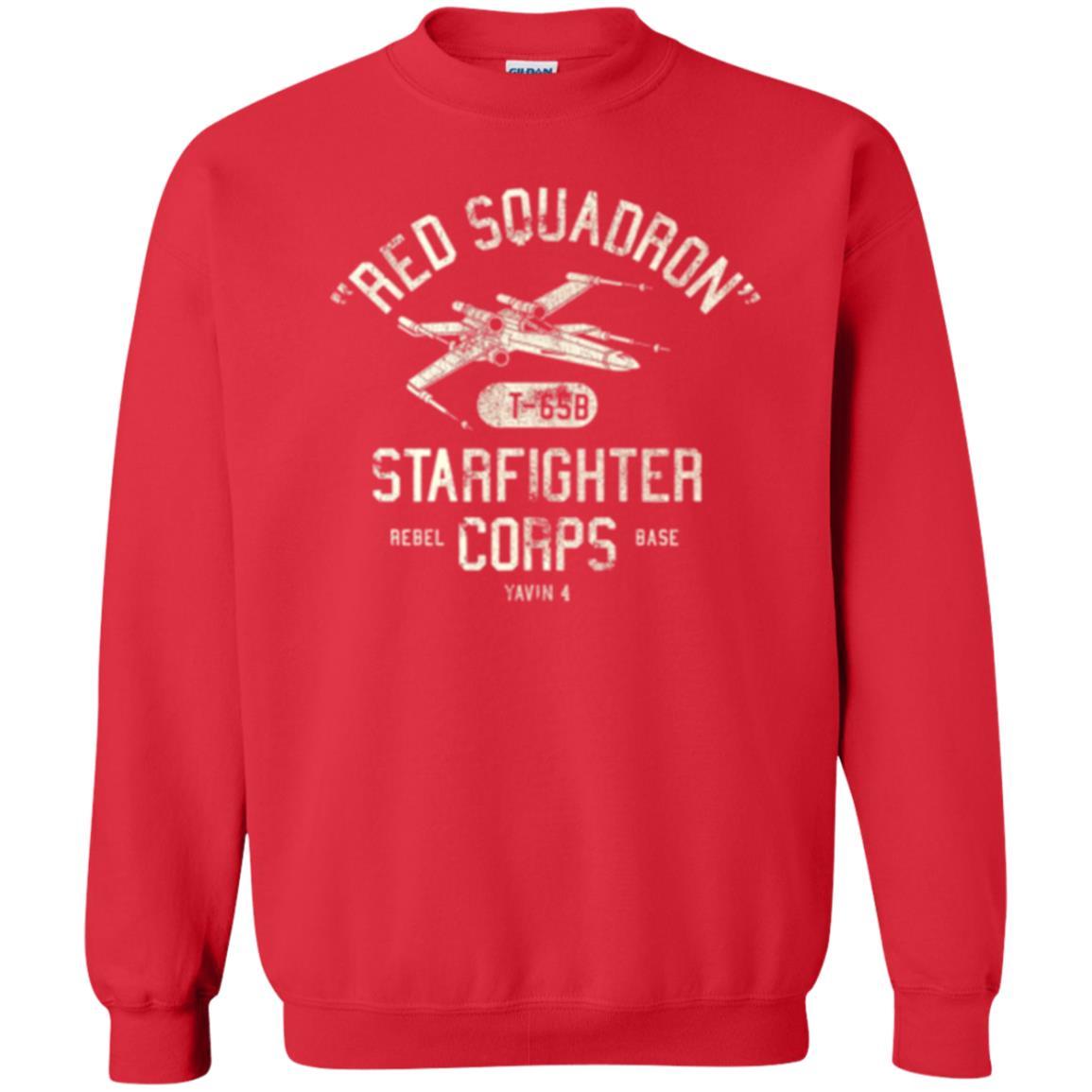 Film T-shirt Red Squadron T-65b Starfighter Rebel Corps Base Red