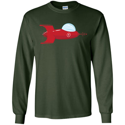 Vintage Spaceship Video Game Gamer T-shirt Forest Green