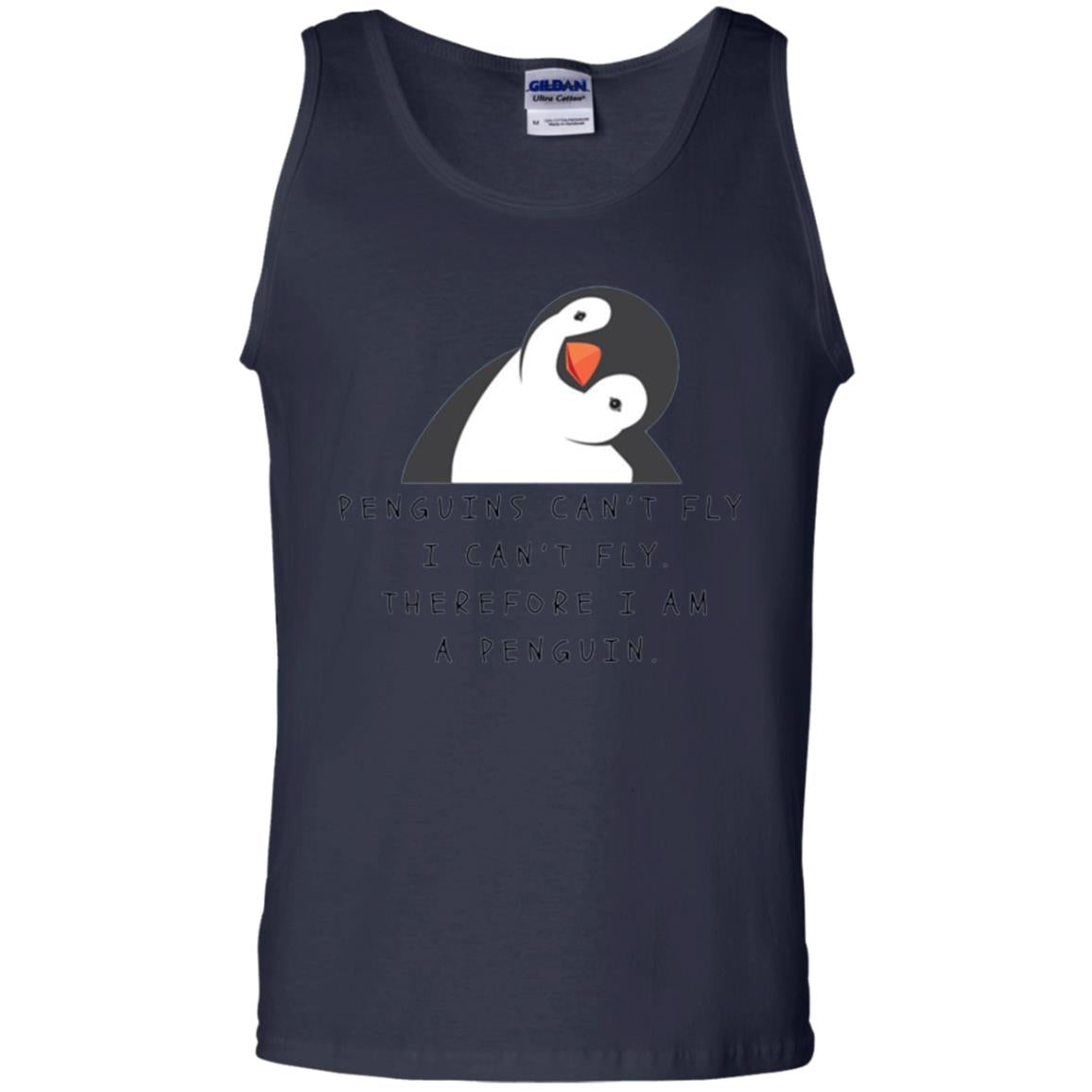 Penguins Lovers T-shirt Penguins Can_t Fly I Can_t Fly Therefore I Am A Penguin Navy