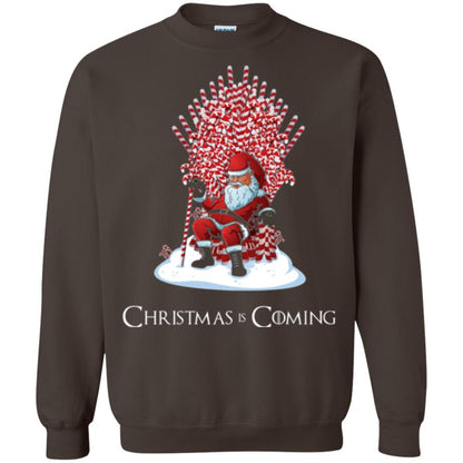 Funny Christmas T-shirt Santa Candy Cane Throne Dark Chocolate