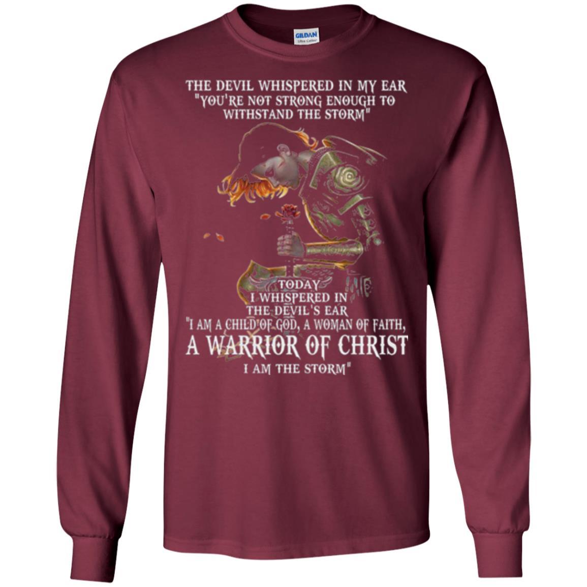 Warrior T-shirt I Am A Child Of God A Woman Of Faith T-shirt Maroon